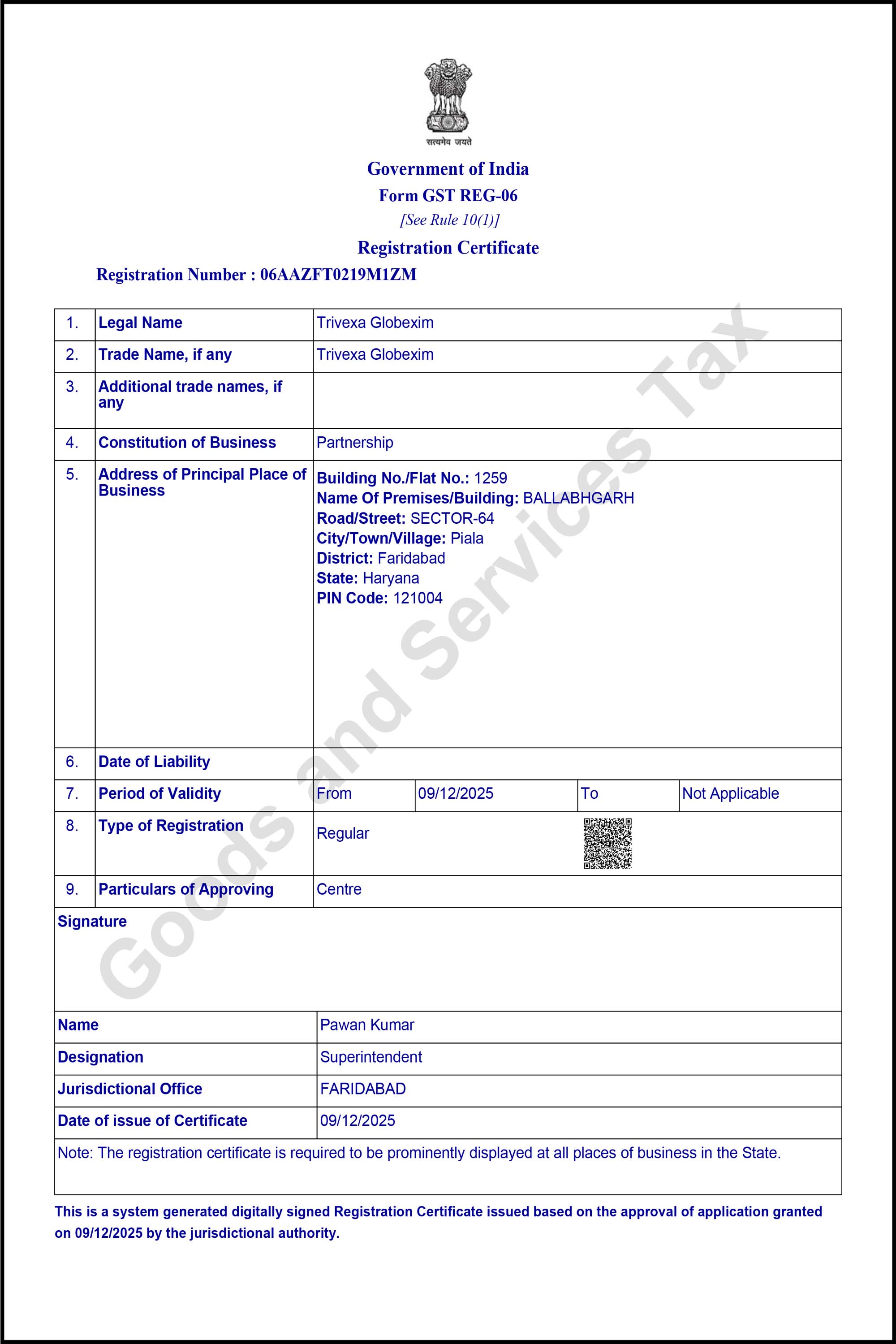 GST Certificate